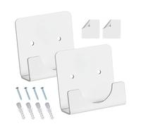 Supports De Tige De Tension Pour Mur, Support De Tige De Rideau Collant, Support De Tuyau De Garde-robe 2x Acrylique, Pas De Retenue De Forage, Support De Tuyau De Tir De Garde-robe