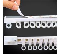 Supports de tringle à rideaux adhésifs - Support mural pour séparateur de pièce - Kit de rail coulissant pour placard - Installation facile et polyvalent
