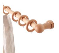 Supports de tringle à rideaux en bois naturel pour tringles de 25 mm, matériel de montage latéral pour rideaux et écrans (120 cm) et décoration élégante