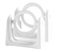 Supports de Tringle à Rideaux Muraux Réglables 2 Pièces en Plastique Blanc