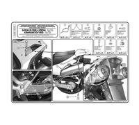 Supports de valises laterales Givi Monokey pour Suzuki DL1000 Vstrom 2002-2011