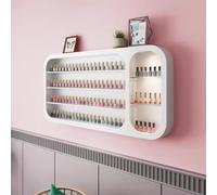 Supports de vernis à ongles pour le mur, présentoir en bois, vitrine de cosmétiques, supports de vernis pour mur de salon de manucure, étagères flottantes murales modernes,WithLight-1m