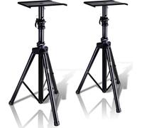 Supports D'Enceinte Universelle X 2, Pieds D¿Enceintes, Trépied Pour Haut-Parleur Avec Hauteur Réglable De 86 À 135 Cm, Noir, Lot De 2[HDM5232836]