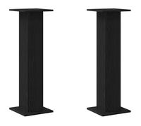 vidaXL Supports de Haut-Parleur 2 pcs Chêne Noir 30 x 30 x 95 cm, Support Audio, Accessoires Modernes pour Enceintes, Rangement Musique, Meuble Son, Design épuré
