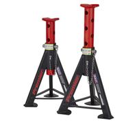Supports D'Essieu Sealey (Paire) Capacité De 6 Tonnes Par Support - Rouge AS6R