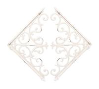 Supports D'étagère Décoratifs Rétro Supports d'étagère en Fonte Blanche Équerre pour Étagère Murales en Métal Supports de Flottants en Forme de L, 2 Pièces (120mm/4.7in)