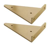 Supports D'étagère Doré Supports d'étagères Invisibles en Métal Équerre Étagère Flottants Triangulaires Étagère Muraux Matériel de Bricolage, 2 Pièces (230mm/9in)