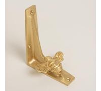 Supports d'étagère en Brass bee satiné | Supports robustes pour bibliothèque de cuisine | Étagère en laiton moulé massif | Vendu à l'unité