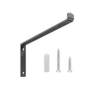 Supports d'étagère en métal robuste en forme de L en acier inoxydable à fixation murale flottante pour étagère d'angle