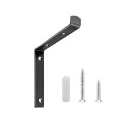 Supports d'étagère en métal robuste en forme de L en acier inoxydable à fixation murale flottante pour étagère d'angle