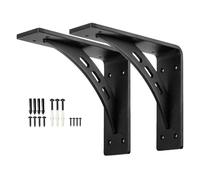 Supports d'étagère en métal, robustes pour cheminée, cheminée, support mural triangulaire, 18 x 15 x 6 cm, polyvalent, idéal pour les intérieurs de style ferme, cuisine, garage