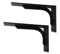 Supports d'étagère murale robustes, paquet de 2, support d'étagère en L for trépied mural, supports d'angle en métal for étagère/établi/étagère murale(40cm)