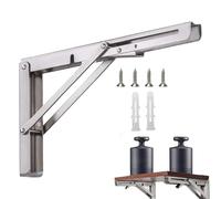 Supports d'étagère pliables, support d'étagère pliable - Supports de montage sur étagère mobile 2X - Supports d'étagères en bois, support d'étagère flottante pour établi avec étagère