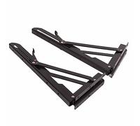 Supports d'étagère pliants, construction en fer avec conception angulaire pliable, ensemble de supports muraux pour le stockage de base et les surfaces de table