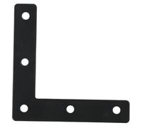 Supports d'étagère robustes de 80 mm - Noir - Support à angle droit pour étagère murale, bibliothèque - Fixation d'angle en acier