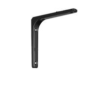 Supports d'étagère robustes, support d'angle flottant décoratif en acier noir mat pour Salon Chambre charges lourdes(Black 10 inch)