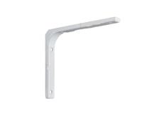Supports d'étagère robustes, support d'angle flottant décoratif en acier noir mat pour Salon Chambre charges lourdes(White 10 inch)