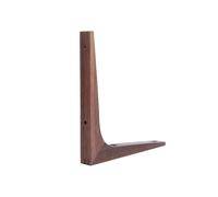 Supports d'étagères en bois de noyer noir, 2 pièces, Support massif, étagères flottantes murales à charge lourde, d'angle for la maison Pour Salon