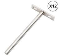 Supports d'étagères flottantes 12pcs invisible acier au carbone vidaXL
