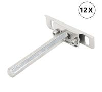 vidaXL Supports d'étagères flottantes 12pcs invisible acier au carbone, support de bibliothèque flottante, support d'étagère murale, support d'étagère en métal