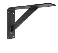 supports d'étagères muraux, Support triangulaire en acier inoxydable noir 15-25 cm for étagères murales(15cm)