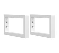Supports d'étagères muraux - vidaXL - Blanc - Acier robuste - 15x30 cm - Forme rectangulaire - Capacité de charge 100 kg