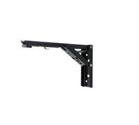 Supports d'étagères pliables Lot de 2 équerres fixation pliables for étagères, support rangement triangulaire à ouverture automatique en acier(8 inches black 2pcs)
