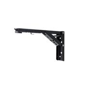 Supports d'étagères pliables Lot de 2 équerres fixation pliables for étagères, support rangement triangulaire à ouverture automatique en acier(12 inches black 2pcs)