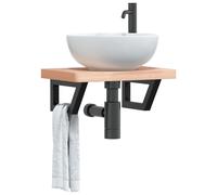 Supports d'Étagères pour Lavabo Salle de Bain Intérieur 2 pcs Acier vidaXL