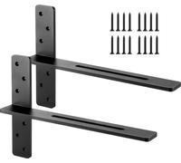 Supports d'étagères VEVOR, 2 pièces, capacité de charge 90 kg, support d'étagères pour charges lourdes 457,2x73,5x304,8 mm, support d'étagères en acier pour étagères, ferrures de support flottantes po