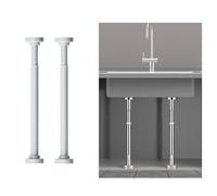 Supports d'évier réglables à encastrer et pieds de support en acier inoxydable pour cuisine et salle de bain 30 à 45 cm, couleur bianco