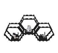 Supports d'exposition | hausseur hexagonal pour 3 pièces, vitrine d'exposition pour figures, pour le montage de la table de salon, les jouets à collectionner