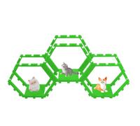 Supports d'exposition levés, hausse hexagonale pour chiffres de 3 pièces | vitrine d'exposition pour figures,pour le montage de la table de salon les jouets à collectionner