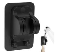 Supports Douche Sans Percage Avec Crochet, Noir, Support Pommeau de Douche Sans Percage, Support Douchette Sans Percage Universel pour pommeau de douche, Support de douchette auto, Adhésif Réglable