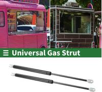 Supports élévateurs universels, vérin à gaz, 20 pouces/500 mm, 120 lb/535 N/53,5 kg, métal, noir, 2 pièces