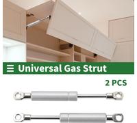 Supports élévateurs universels, vérin à gaz, 6 pouces/150 mm, 15 lb/66,75 N/6,75 kg, argentés, 2 pièces