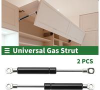 Supports élévateurs universels, vérin à gaz, 7 pouces/180 mm, 22,5 lb/100,125 N/10,125 kg, noir, 2 pièces