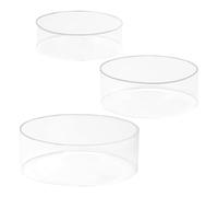 Supports en acrylique pour présentation - Présentoir à Gâteaux Transparent - Lot de 3 Étagères de Table pour Décor Maison Pâtisserie Événement Musée Fleurs Buffet Vente au Détail