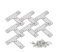 Supports en Forme de T Plaques de réparation plates en forme T, 3 à 20 pièces, 60x60mm (2.36x2.36 "), supports d'angle , plaques fixation connecteur support avec vis(S60T(8pcs 32screws))