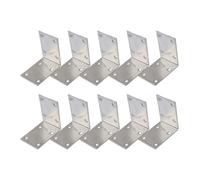 Supports en L en acier robuste à 90 degrés - Ne rouille pas - Renforcement en acier pour connexion en bois et projets - Supports de connexion en bois