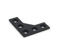 Supports En L Lot de 4 plaques de jonction à 5 trous, angle de 90 degrés, for profilés en aluminium(L3-Black)