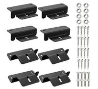 Supports en Z pour panneaux solaires,fixations avec boulons et écrous,kits de protection anticorrosion pour installation sur camping-cars,bateaux et toitures,lot de 8 (noir)