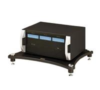 Supports HiFi en Bois de 24 Pouces, Armoire stéréo pour équipement Audio, Support multimédia AV pour amplificateur, Platine Vinyle, récepteur, Haut-Parleur, Meuble TV sur Pied Black 10cm/3.9in