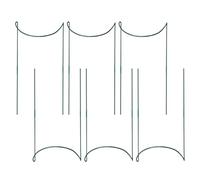 Supports - Lot de 6 supports de paris de jardin en métal pour cages - Demi- -chemin rond - Accessoire de jardin en oxyde - Sans danger pour les légumes de tomates ROS
