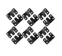 Supports Montage Encastré Lot de 30 crochets emboîtables for montage encastré, for meubles, cadres muraux, présentoirs d'art, cintres avec vis(Black S)
