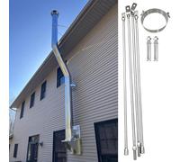 Supports muraux de cheminée allongés en Acier Inoxydable pour Supporter Les conduits de cheminée de poêles à Bois, adaptés aux diamètres de tuyaux de 3 1/8 Pouces à 11 Pouces, avec des Kits