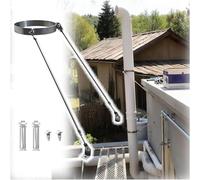 Supports muraux for conduits de ventilation et cheminées, kit de support for tuyaux de poêle et de cheminée, support rond for tuyau de drainage extérieur de garage(Hoop Dia 250mm/9.8")