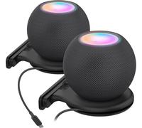 Supports Muraux Pour Apple Homepod Mini [Gestion Intégrée Du Cordon] Abs Support De Stable Compatible Avec Homepod Mini [Besoin De Percer] (Noir-2 Pack)