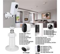 Supports muraux pour caméra de sécurité Arlo Pro, Arlo Pro 2/3/4, Arlo Ultra/Ultra 2, Arlo Go/Go 2, Arlo Essential Spot, Ring Stick Up,Eufycam 2/2C Support de Fixation réglable de sécurité