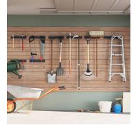 vidaXL Supports muraux pour outils de jardin 8 pcs noir acier